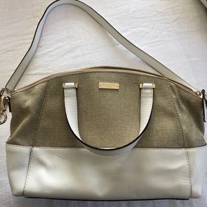 Kate Spade tweed and leather crossbody bag